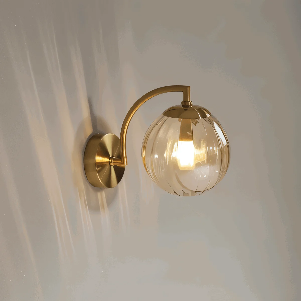 CrystalGlow Wall Lamp - Globe Lights Indoor - Retro Glass LED Bedroom Wall Lamp -  - #tag1#