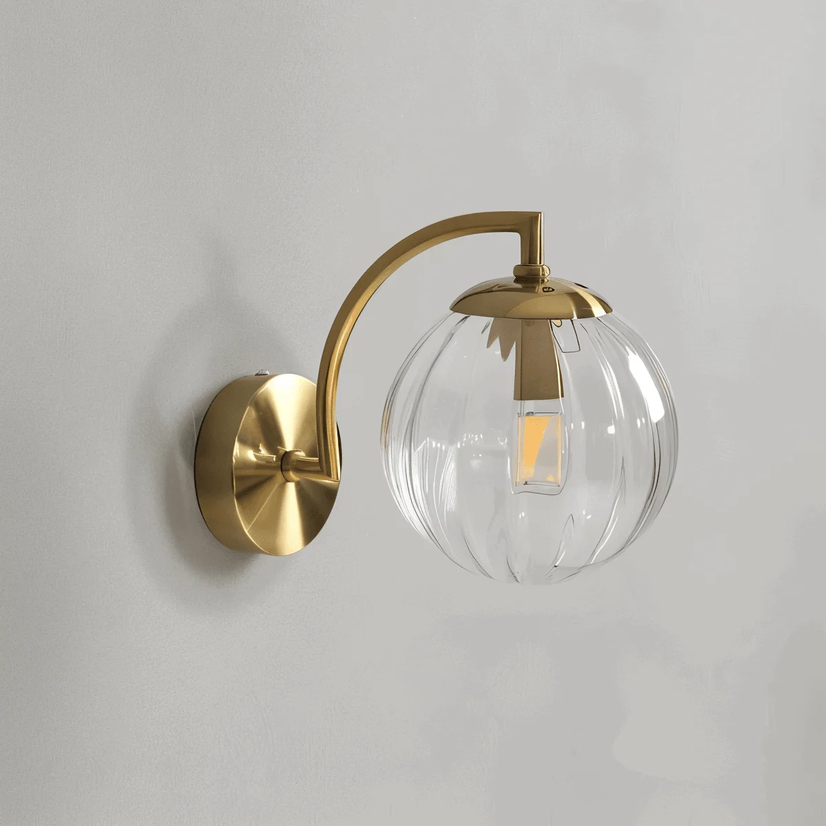 CrystalGlow Wall Lamp - Globe Lights Indoor - Retro Glass LED Bedroom Wall Lamp -  - #tag1#