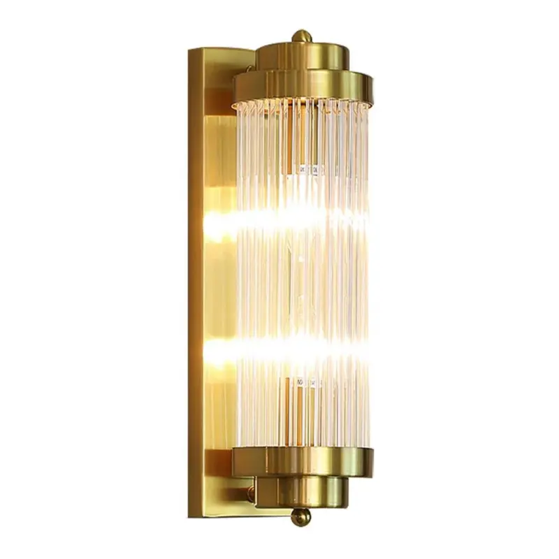 CrystalPillarMetalWallLamp