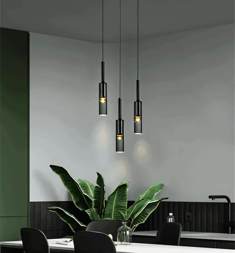 CrystalTube Glass Hanging Lamps Cylinder Pendant Light tag1