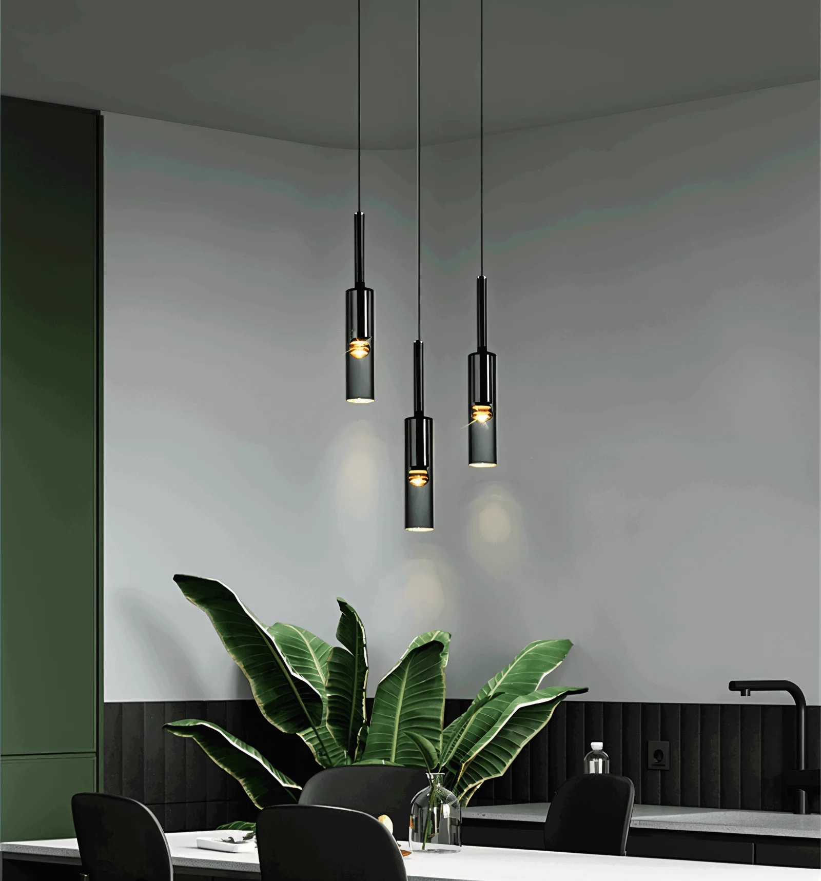 CrystalTube Glass Hanging Lamps - Cylinder Pendant Light -  - #tag1#