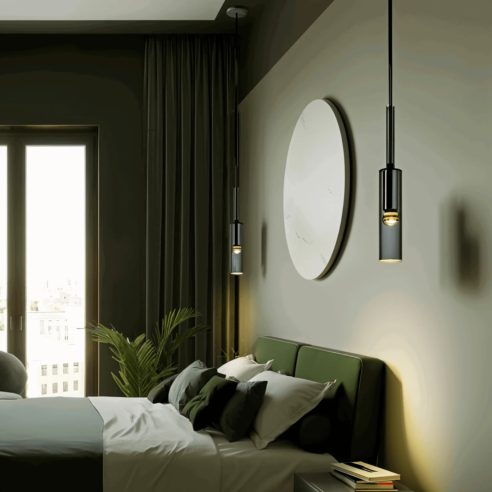 CrystalTube Glass Hanging Lamps - Cylinder Pendant Light -  - #tag1#