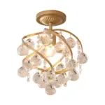 Crystal_Ball_Spiral_Semi-Flush_Ceiling_Light_Postmodern_1-Light_Brass_Ceiling_Lamp_Fixture_-_-_tag1_-4193603 Crystal Ball Spiral Semi Flush Ceiling Light Postmodern 1 Light Brass Ceiling Lamp Fixture tag1