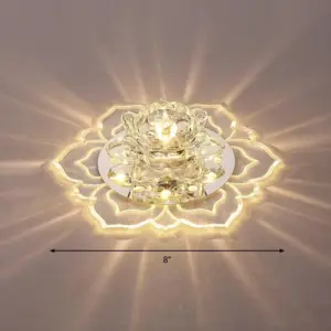 Crystal Blossom LED Ceiling Lamp - Modern Design