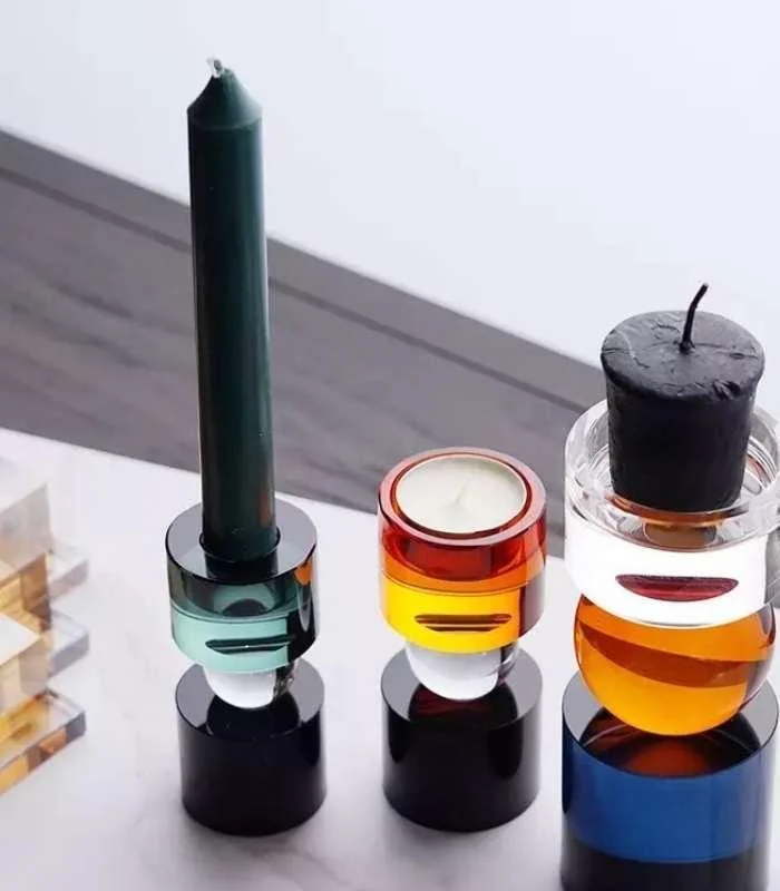 Crystal Candleholder Hollywood Candlestick 10cm -  - #tag1#