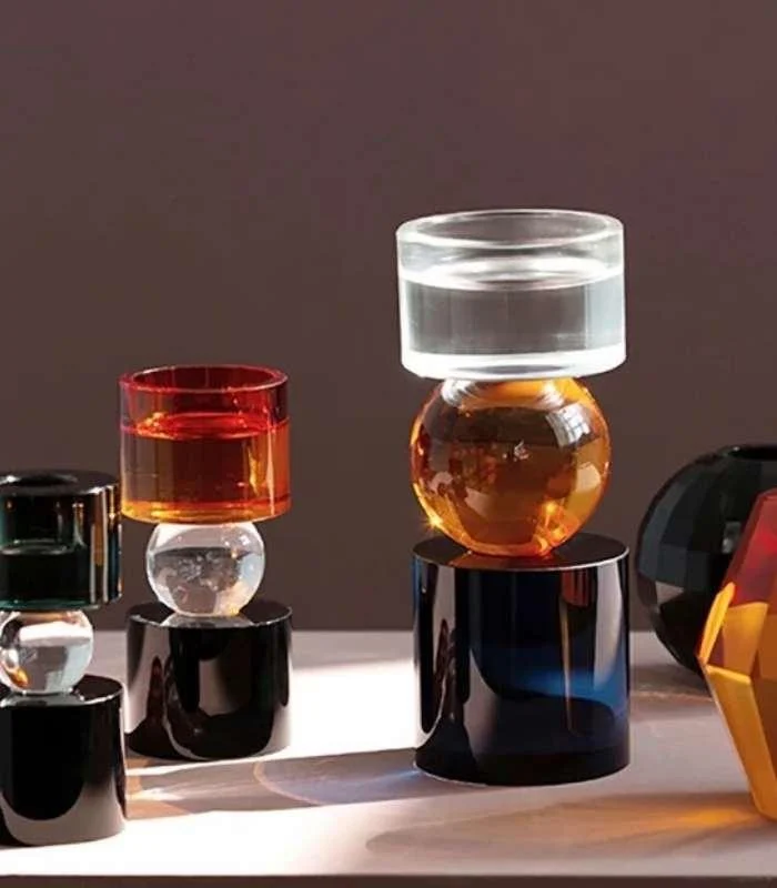 Crystal Candleholder Hollywood Tealight & Pillar Candle Holder 15.5 cm -  - #tag1#