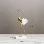 Crystal Crane Sculpture Decor tag1