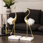 Crystal Crane Sculpture Decor tag1