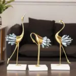 Crystal Crane Sculpture Decor tag1