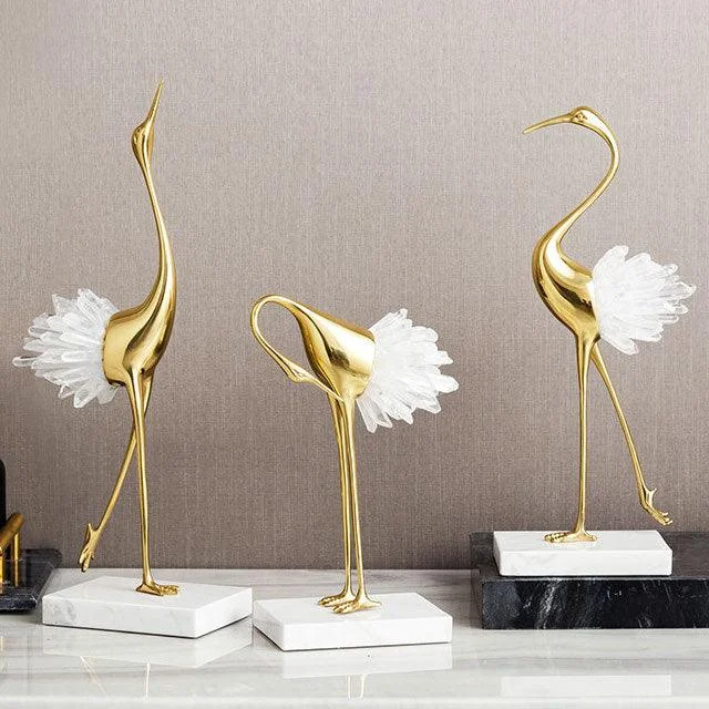 Crystal Crane Sculpture Decor -  - #tag1#