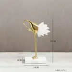Crystal Crane Sculpture Decor tag1
