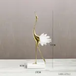Crystal Crane Sculpture Decor tag1