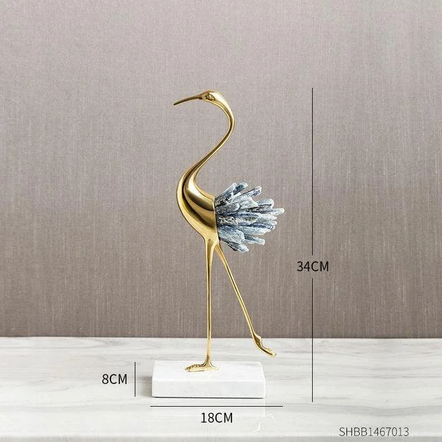 Crystal Crane Sculpture Decor -  - #tag1#