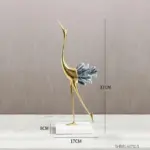 Crystal Crane Sculpture Decor tag1
