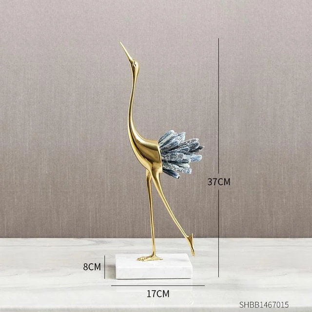 Crystal Crane Sculpture Decor -  - #tag1#