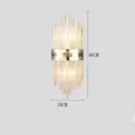 Crystal Crystal LED Wall Lamp Gold Living Room Bedroom Metal Acrylic tag1