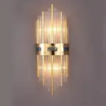 Crystal Crystal LED Wall Lamp Gold Living Room Bedroom Metal Acrylic tag1