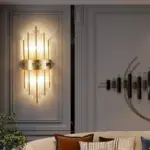 Crystal Crystal LED Wall Lamp Gold Living Room Bedroom Metal Acrylic tag1
