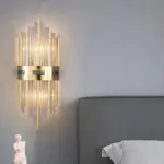 Crystal Crystal LED Wall Lamp Gold Living Room Bedroom Metal Acrylic tag1