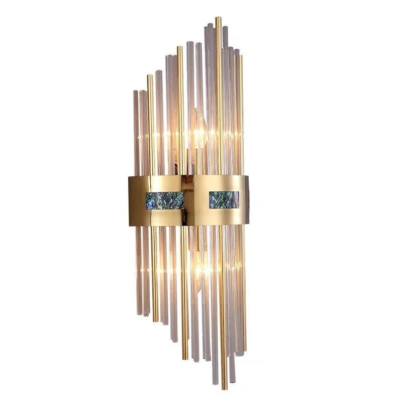 Crystal Crystal LED Wall Lamp Gold, Living Room/Bedroom, Metal/Acrylic -  - #tag1#