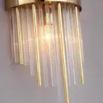 Crystal Crystal LED Wall Lamp Gold Living Room Bedroom Metal Acrylic tag1