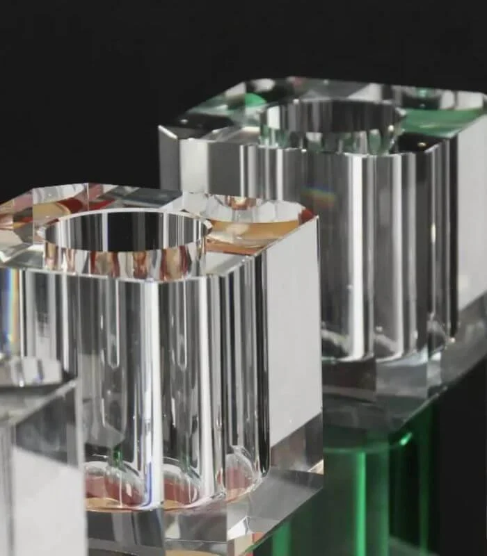 Crystal Glass Tabletop Vase Decorative 19 cm -  - #tag1#