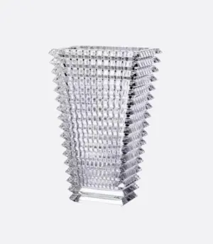 Crystal Glass Tabletop Vase Rectangular 23cm