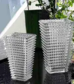Crystal Glass Tabletop Vase Rectangular 23cm tag1