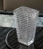 Crystal Glass Tabletop Vase Rectangular 23cm tag1