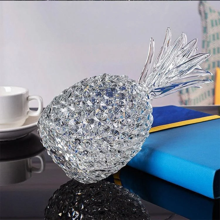 Crystal Hand-Crafted Pineapple Sculpture -