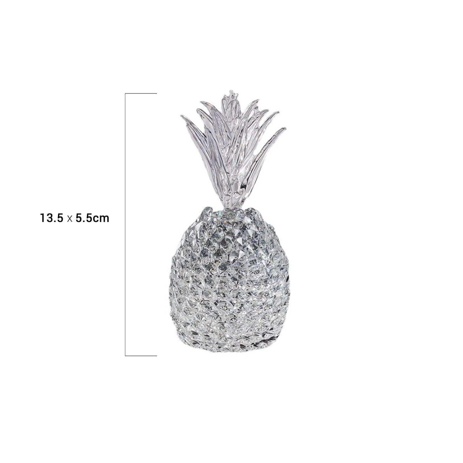 Crystal Hand-Crafted Pineapple Sculpture -