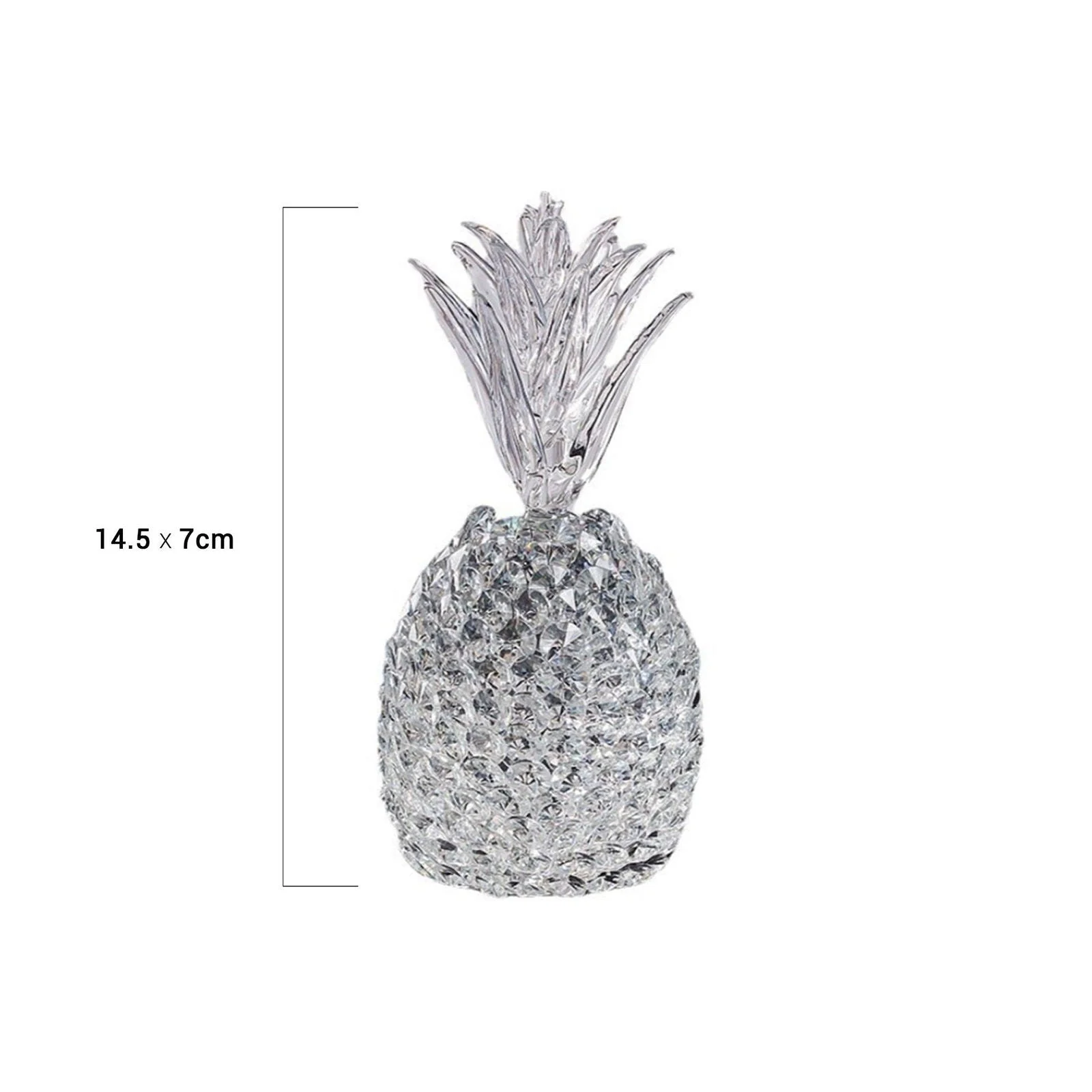 Crystal Hand-Crafted Pineapple Sculpture -