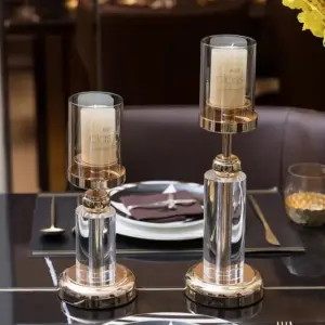 Crystal & Metal Candle Holders