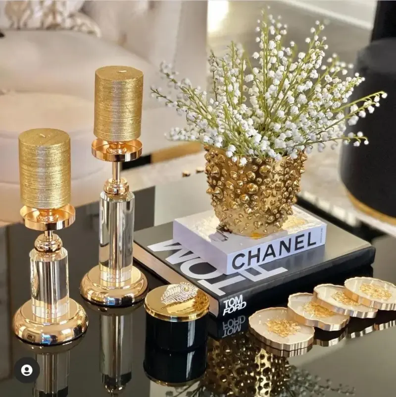 Crystal Metal Candle Holders