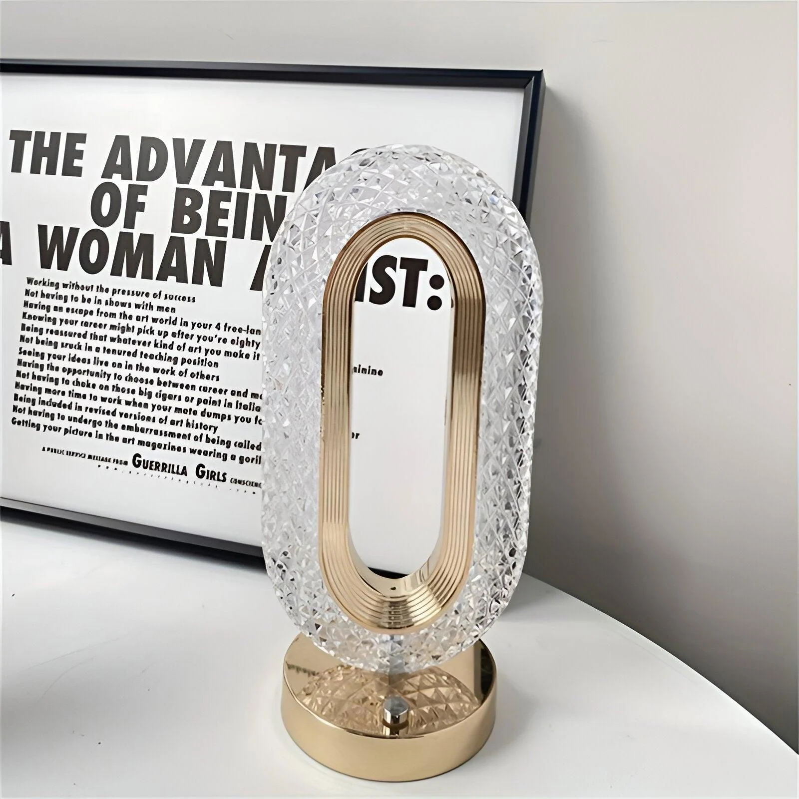 Crystal Table Lamp - Luxe Crystal Table Lamp - LED Oval Table Lamp -  - #tag1#