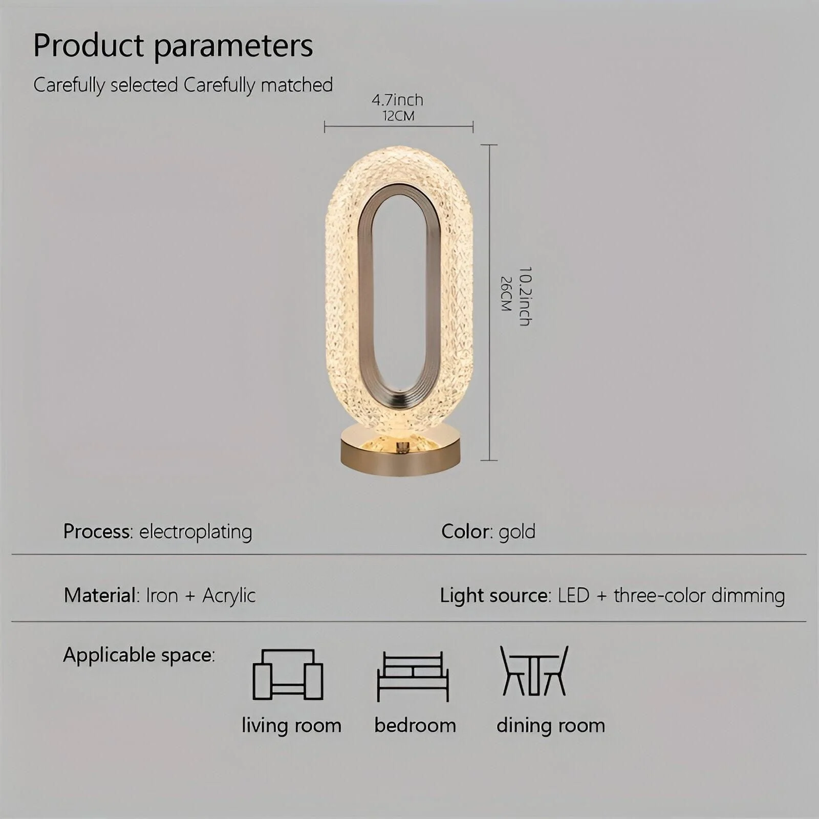 Crystal Table Lamp - Luxe Crystal Table Lamp - LED Oval Table Lamp -  - #tag1#