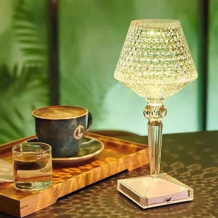 Crystal Table Lamp with 3 Dimmable Lighting Options -  - #tag1#