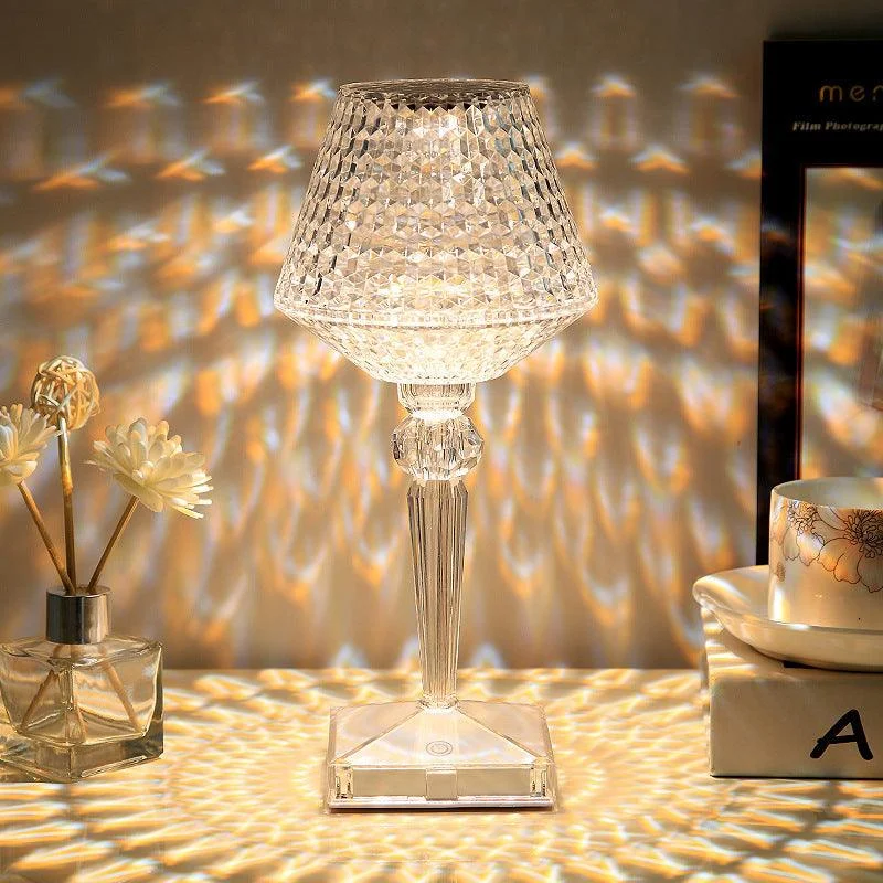 Crystal Table Lamp with 3 Dimmable Lighting Options -  - #tag1#
