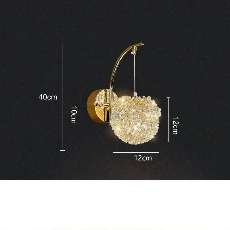 Crystal Wall Lamp - Nordic Design - For Living Room/Bedroom - Stylish Lighting -  - #tag1#