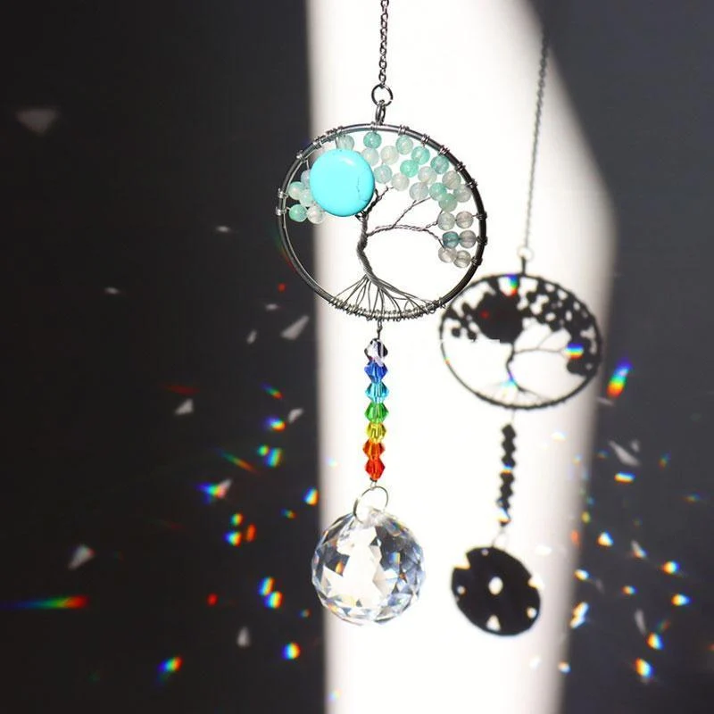 Crystal Wind Chime Tree Of Life Suncatcher -  - #tag1#