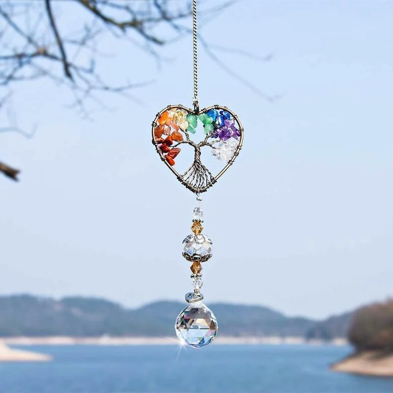 Crystal Wind Chime Tree Of Life Suncatcher -  - #tag1#