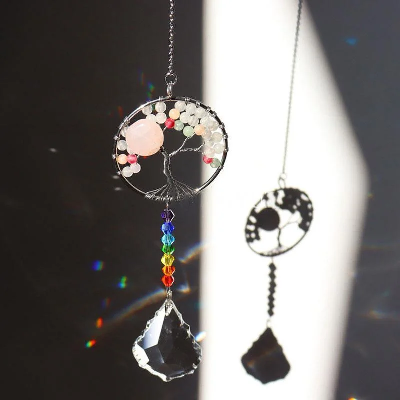 Crystal Wind Chime Tree Of Life Suncatcher -  - #tag1#