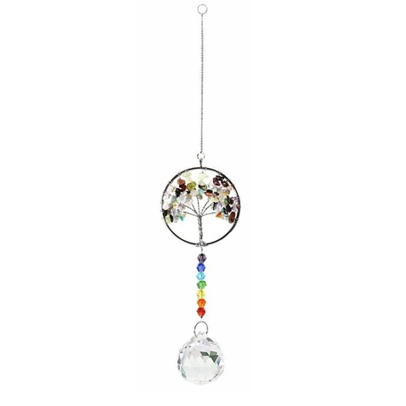 Crystal Wind Chime Tree Of Life Suncatcher -  - #tag1#
