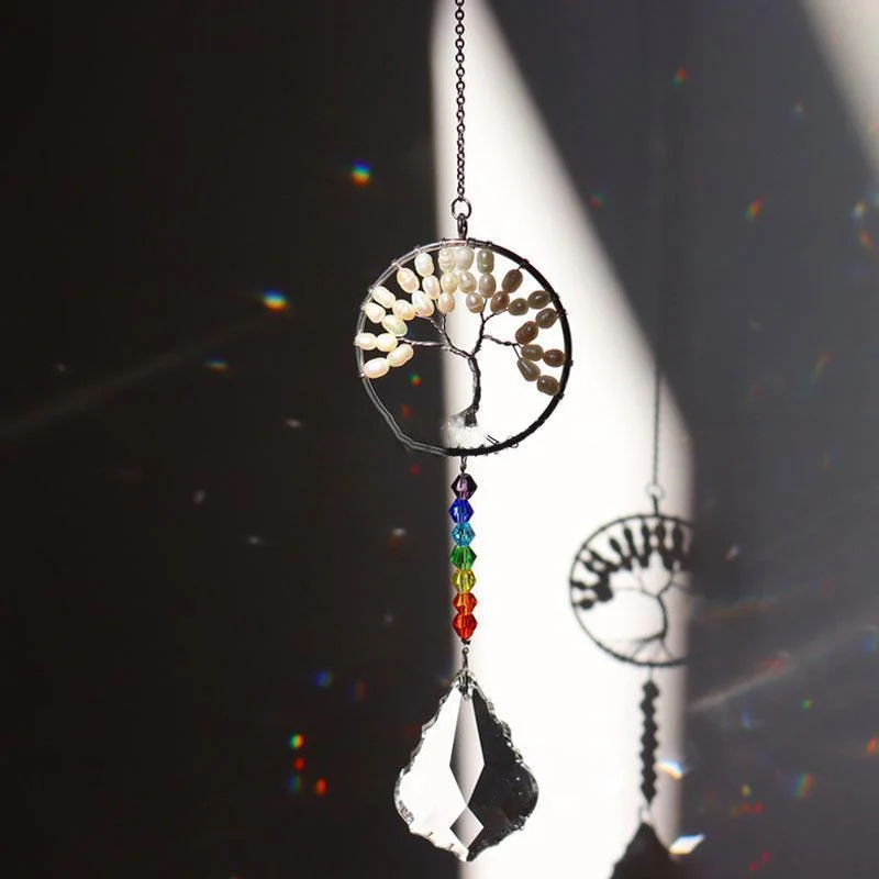 Crystal Wind Chime Tree Of Life Suncatcher -  - #tag1#