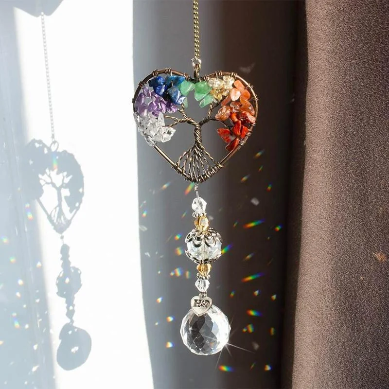 Crystal Wind Chime Tree Of Life Suncatcher -  - #tag1#