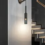 Crystal gray wall lamp Minimalist smoky tube modern wall lamp tag1