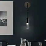 Crystal gray wall lamp Minimalist smoky tube modern wall lamp tag1