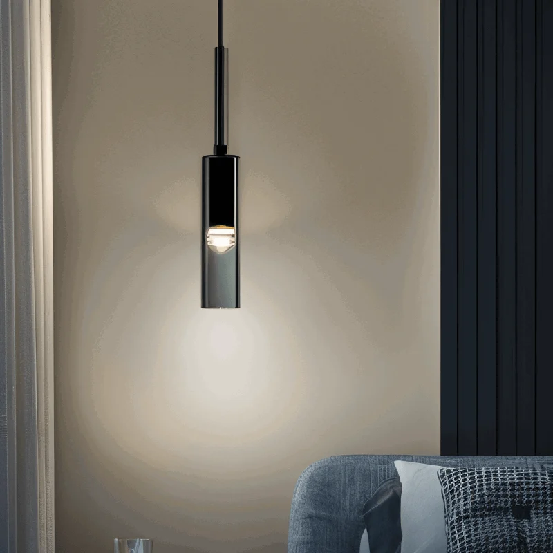Crystal gray wall lamp - Minimalist smoky tube modern wall lamp -  - #tag1#