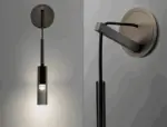 Crystal gray wall lamp Minimalist smoky tube modern wall lamp tag1
