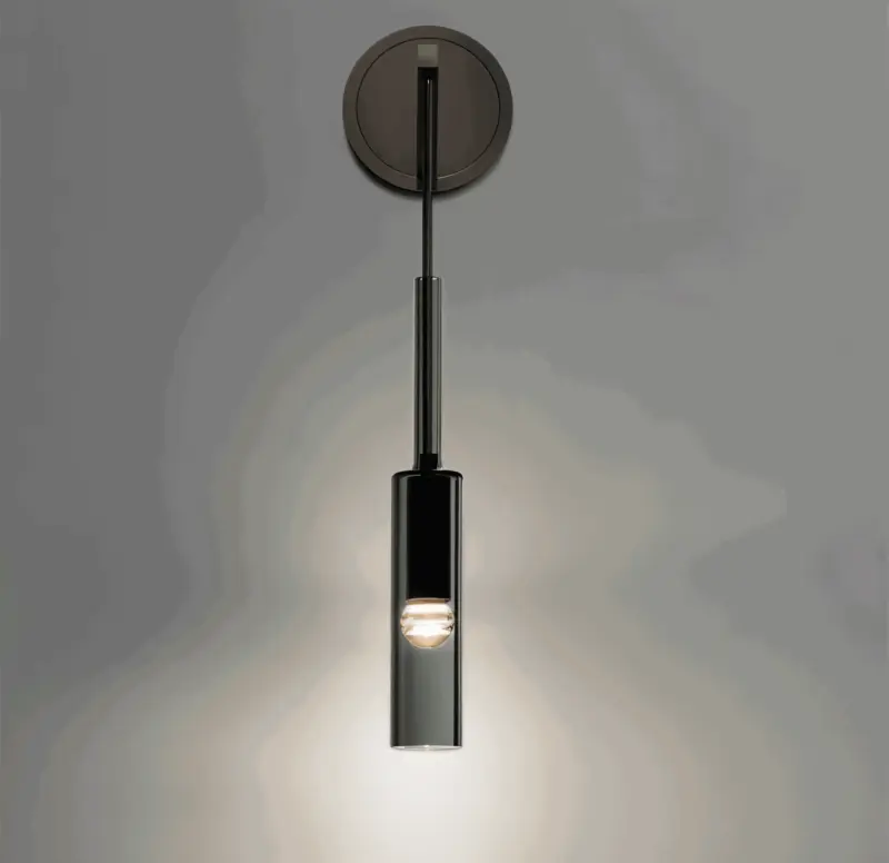 Crystal gray wall lamp Minimalist smoky tube modern wall lamp tag1